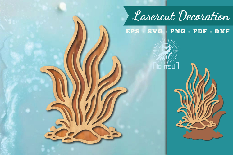 Sea Plant Lasercut Decoration SVG