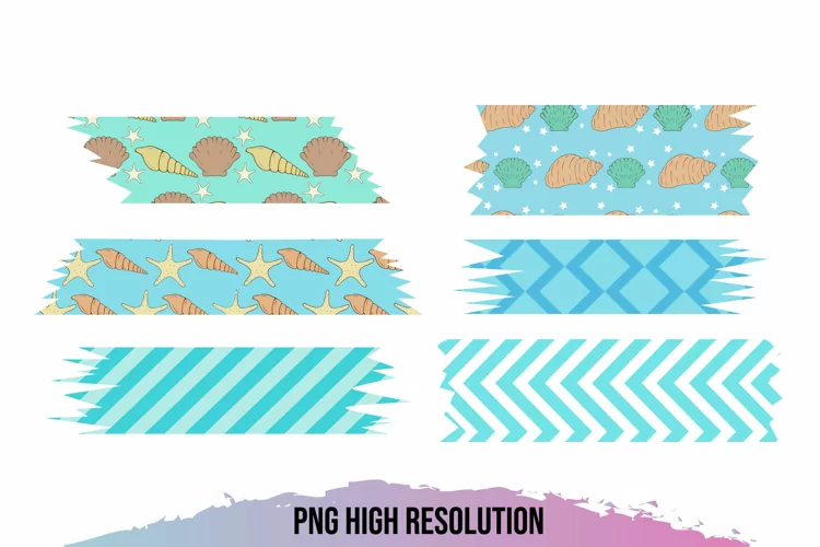 Seashell Patterned Shaped Tags