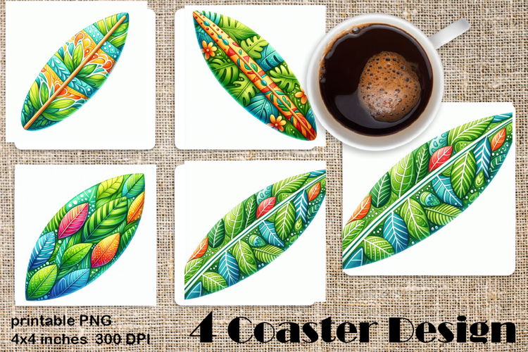 Summer watercolor funny - sea square coaster