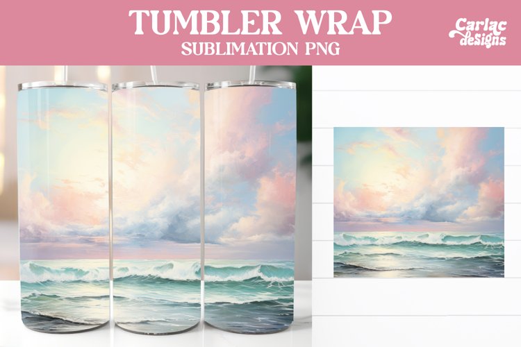 Tumbler Sublimation Wrap, Sea Tumbler Wrap