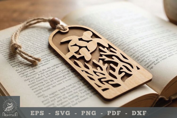 Sea Turtle Lasercut Bookmark example image 1