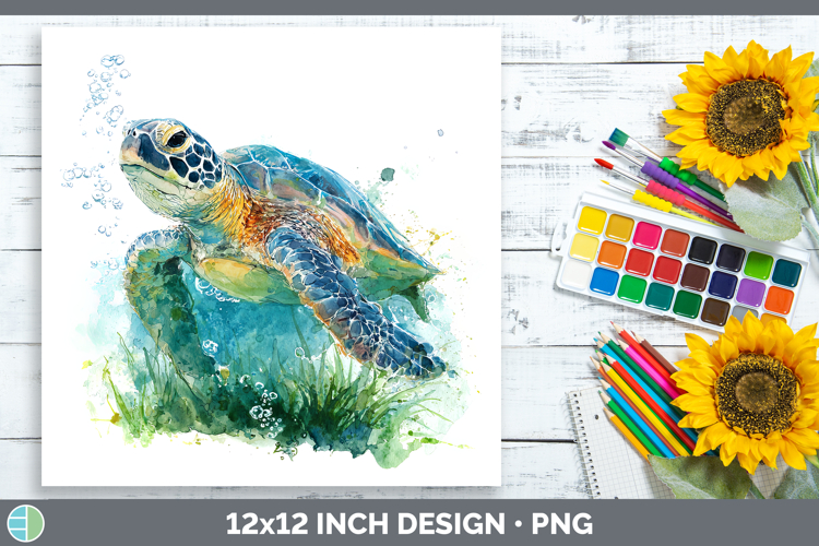 Green Sea Turtle Sketch Paper Backgrounds Design