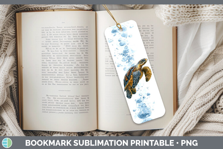 GorgeousSea Turtle Sketch Bookmark design.