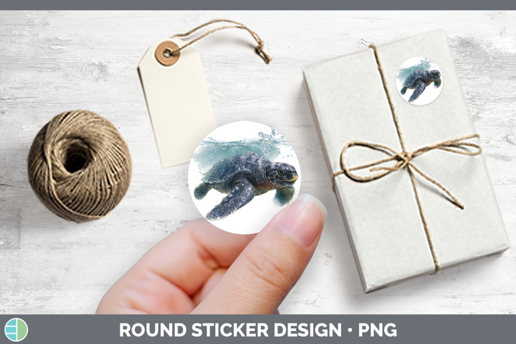 Leatherback Sea Turtle Sketch Stickers Design