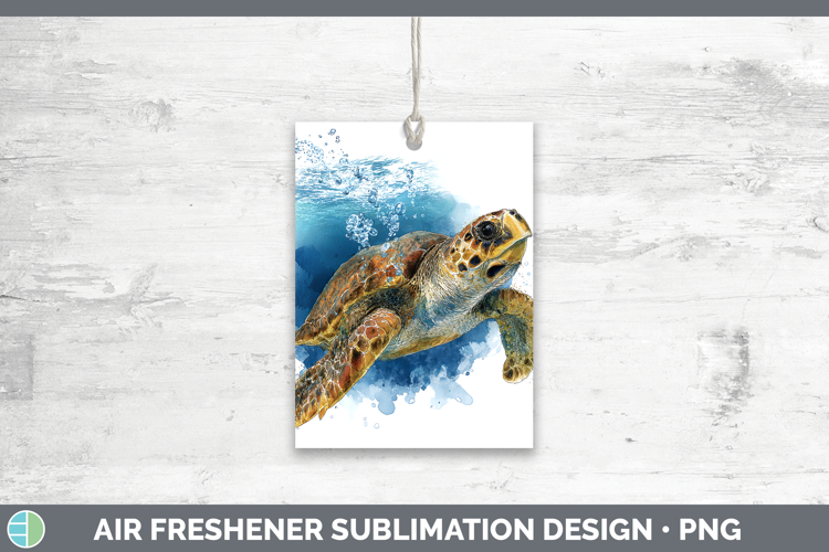 Loggerhead Sea Turtle Sketch Air Freshener Sublimation Desig