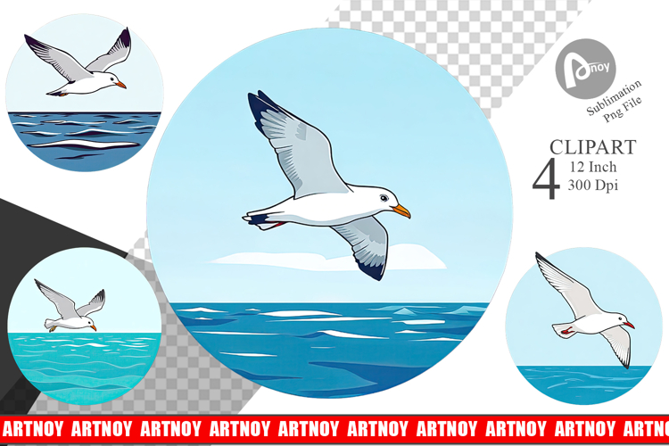 Seagull Clipart Image 16