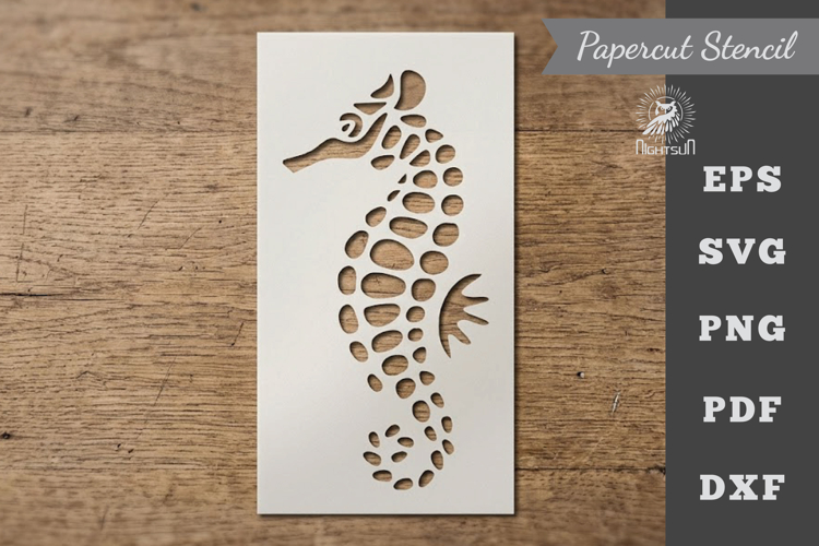 Seahorses Stencil Paper cutting