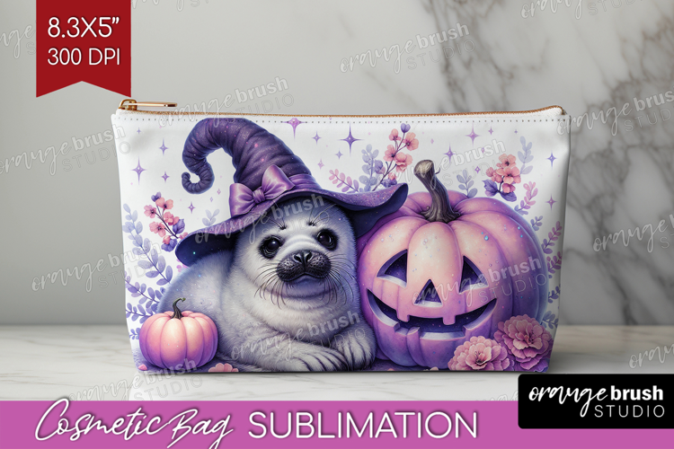 Seal Halloween Cosmetic Bag Coquette Makeup Bag PNG