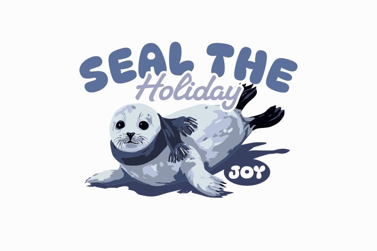 Seal The Holiday Joy Christmas T-shirt Style