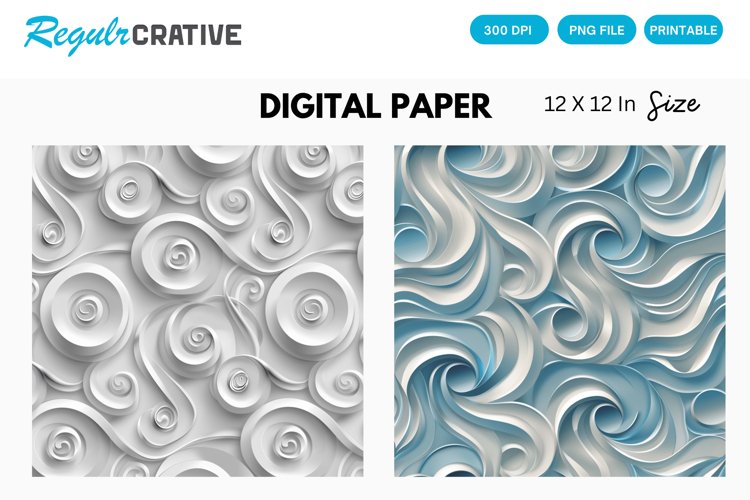 3D Seamless Digital Paper example image 1