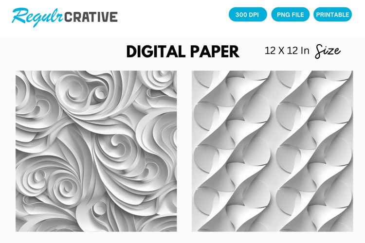 3D Seamless Digital Paper example image 1