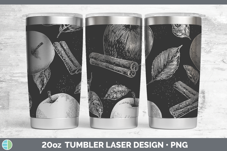 Cinnamon Apple Laser 20oz Tumbler Seamless Autumn Sublimatio