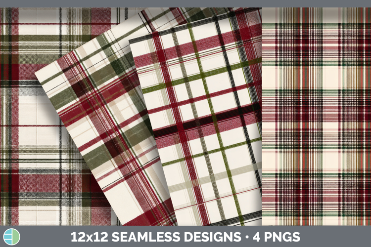 Heritage Plaid Seamless Autumn Flannel Textured Background P