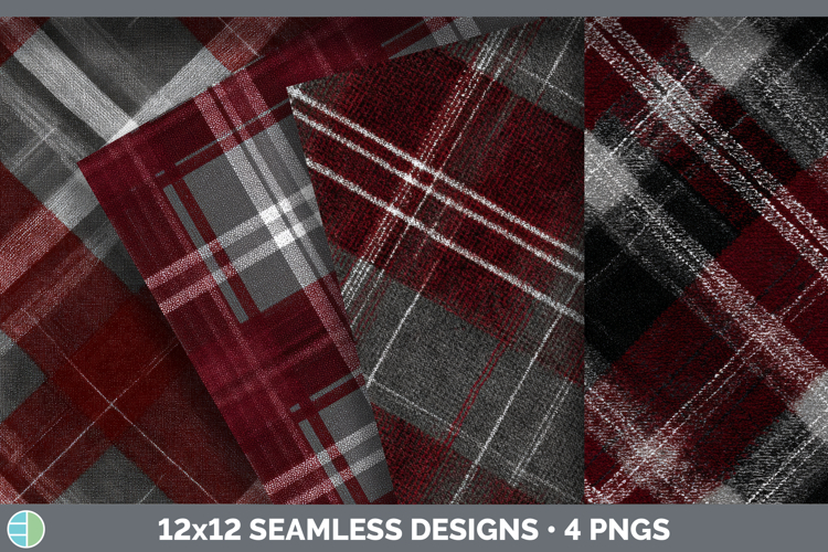 Scarlet Plaid Seamless Autumn Flannel Textured Background Pa