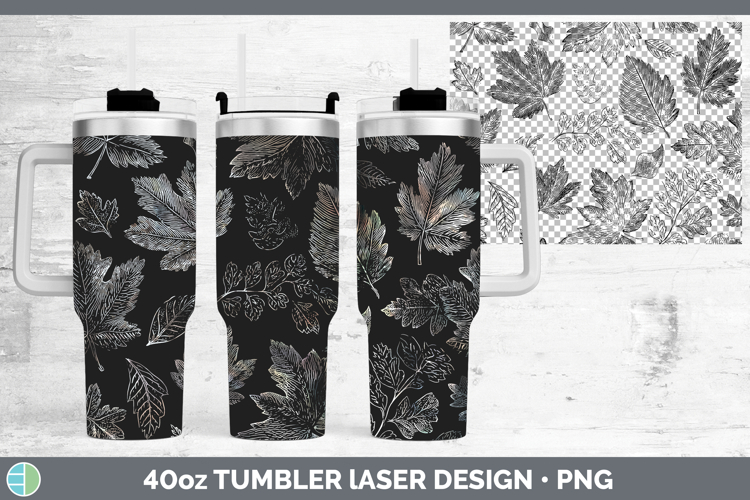 Leaves Laser 40oz Tumbler Seamless Autumn Sublimation Tumble