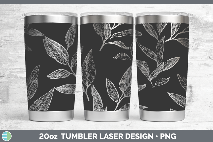 Laurel Leaves Seamless Christmas Laser 20oz Tumbler Sublimat