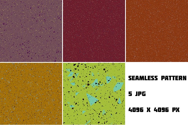 Seamless colorful terrazzo pattern