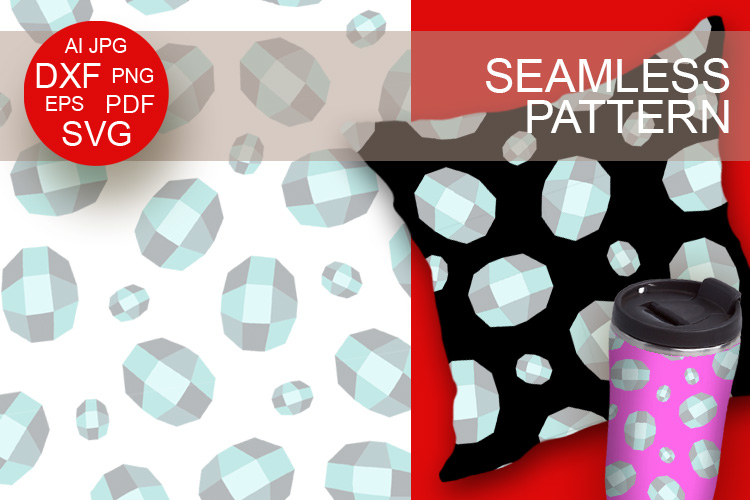 Seamless background Diamonds backdrop Crystals pattern