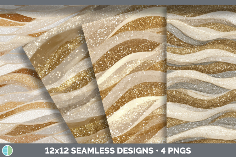 Gold Seamless Glitter Textured Background Papers Scrapbook D