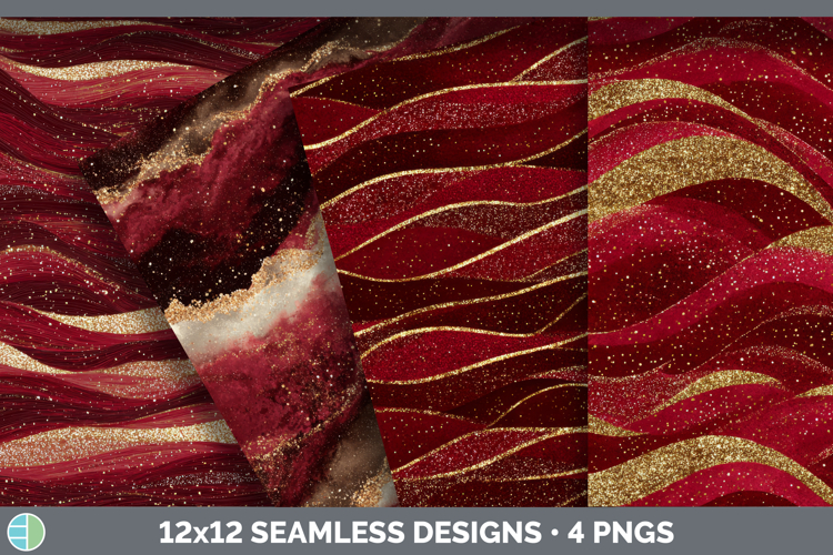 Ruby Red Seamless Glitter Textured Background Papers Scrapbo