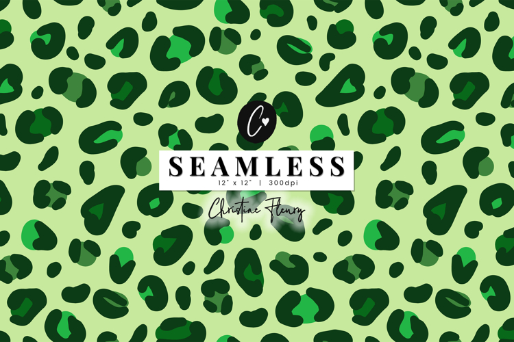 Seamless Leopard Print St Patricks Digital Paper
