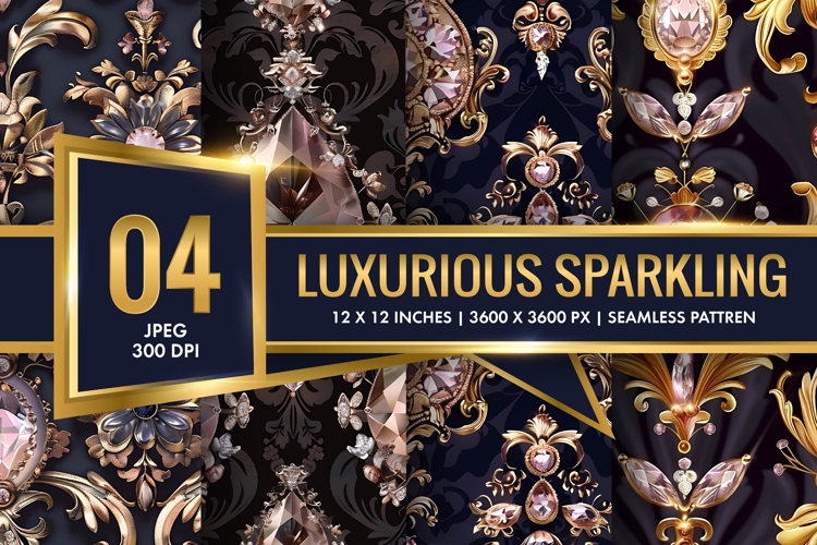 Seamless Luxurious Sparkling Pattern Digital Paper