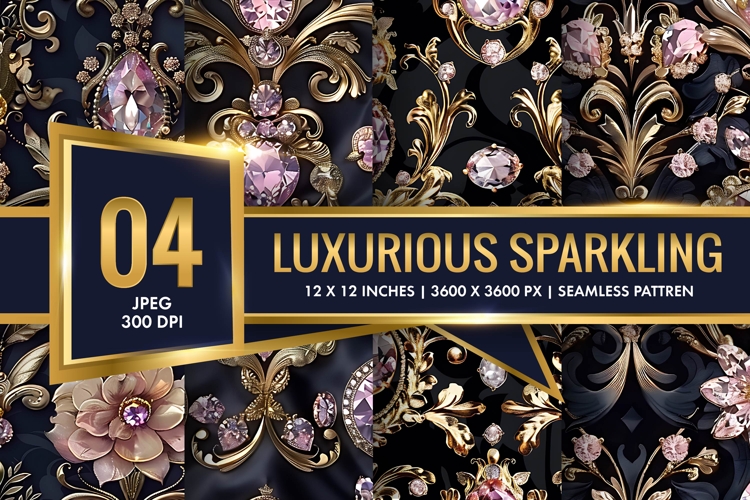 Seamless Luxurious Sparkling Pattern Digital Paper