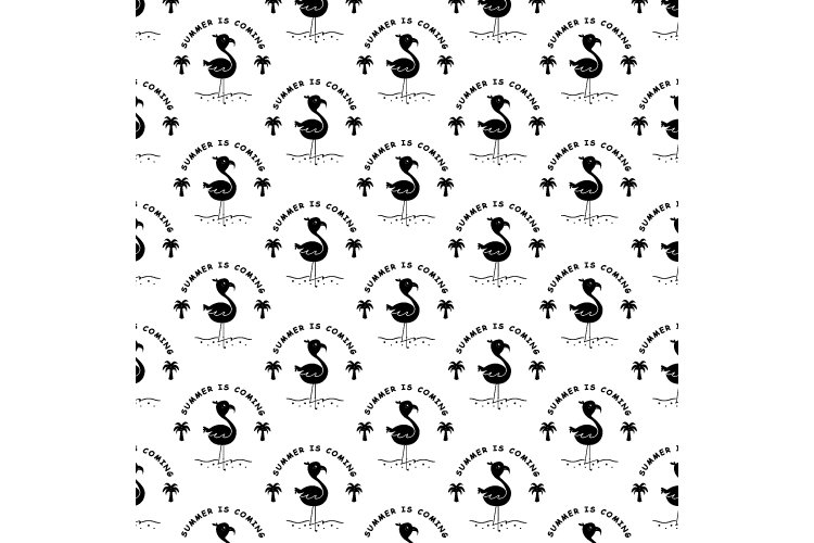 Seamless pattern flamingo bird design