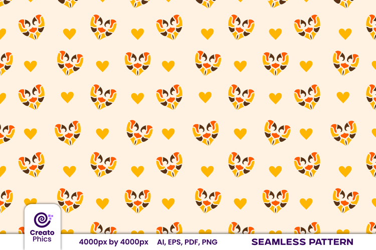 love hearts seamless pattern | romantic vector digital paper