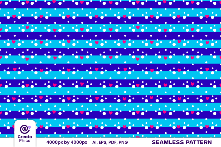 love hearts seamless pattern | romantic vector digital paper