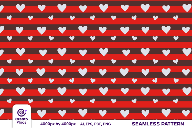 love hearts seamless pattern | romantic vector digital paper