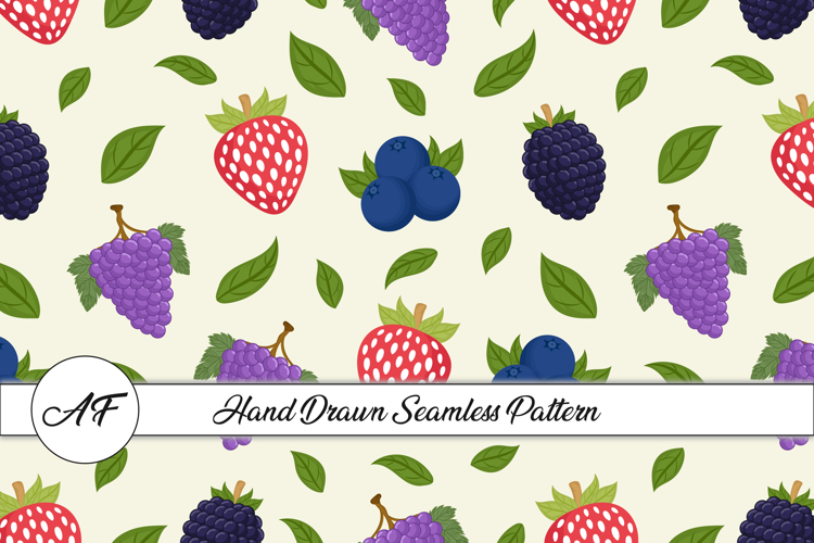 Berries Seamless Pattern | Fruit Digital Paper