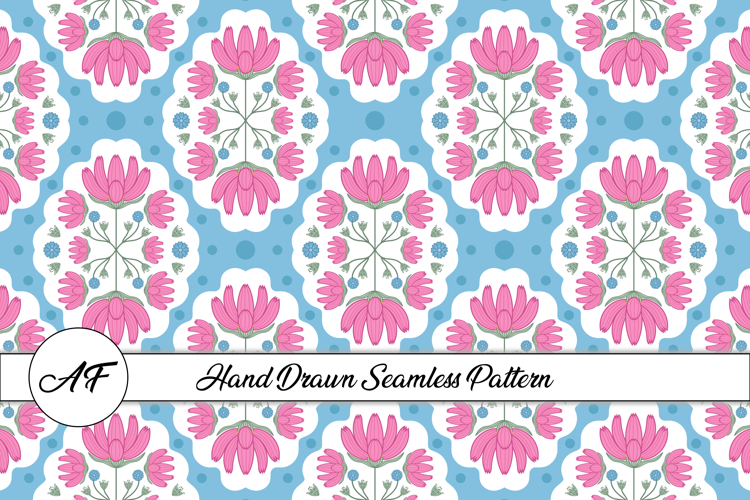 Folk Flower Seamless Pattern | Flower Digital Paper