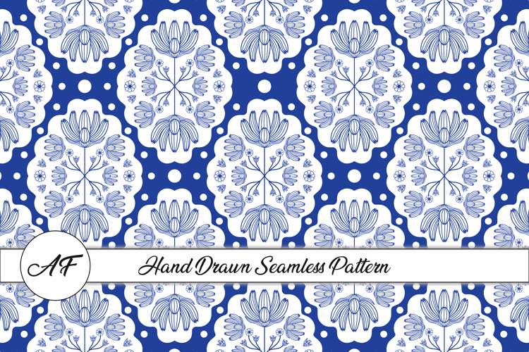 Scandinavian Flower Seamless Pattern | Flower Digital Paper