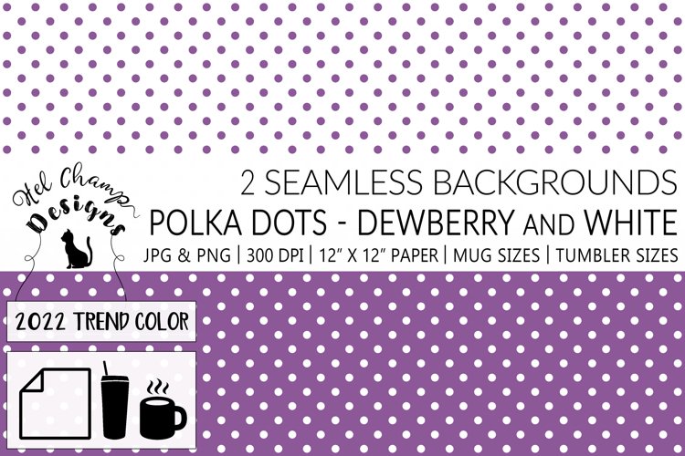 Polka Dots Dewberry and White | Patterns | Sublimation