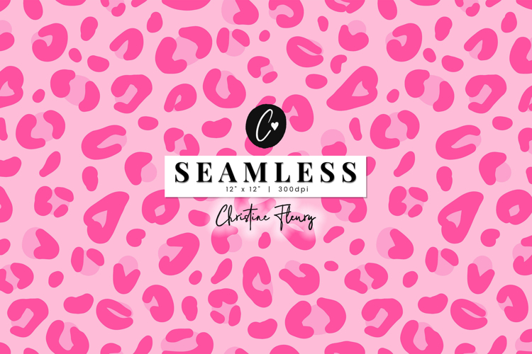 Seamless Pink Leopard Print Digital Paper