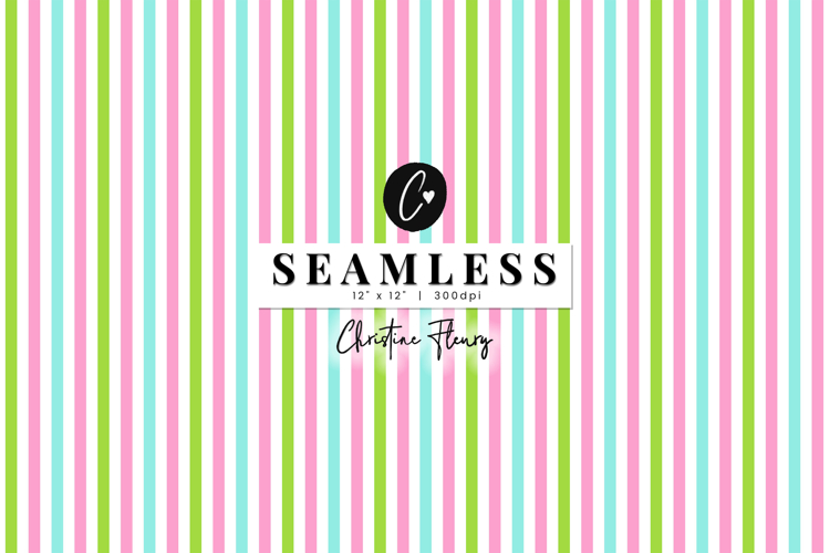 Seamless Striped Easter Digital Paper