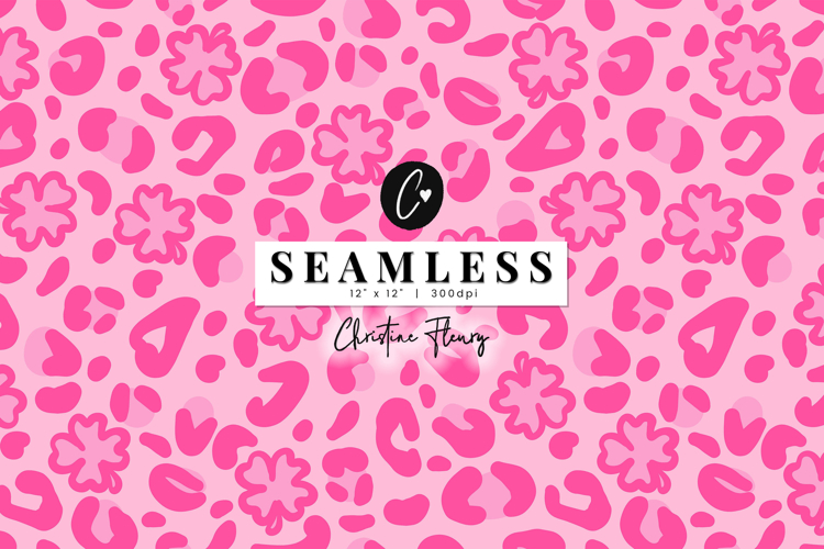 Seamless Pink St Patricks Leopard Print Digital Paper