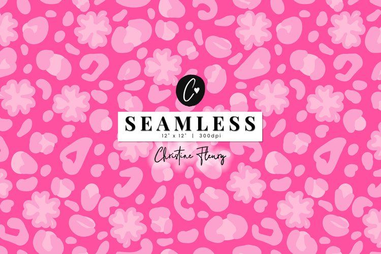 Seamless Pink St Patricks Leopard Print Digital Paper