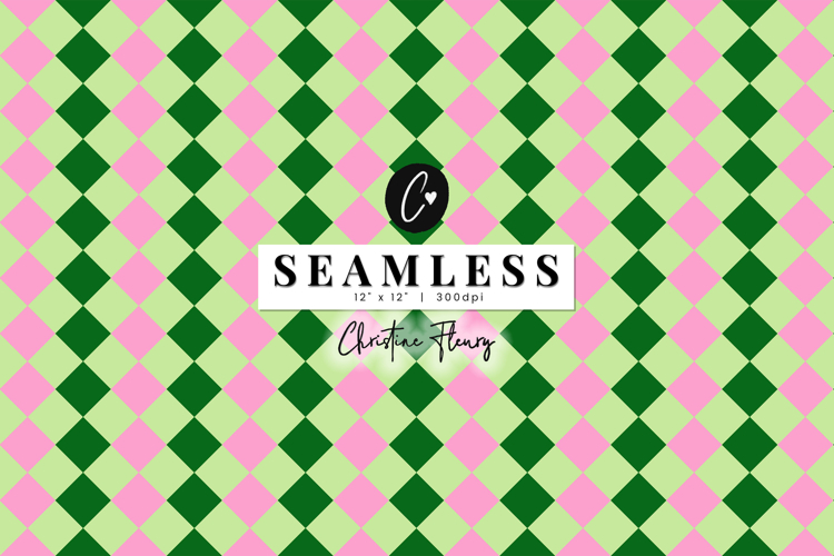 Seamless Diamond St Patricks Digital Paper