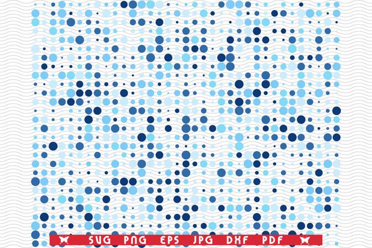 SVG Blue Circles, Seamless pattern digital clipart