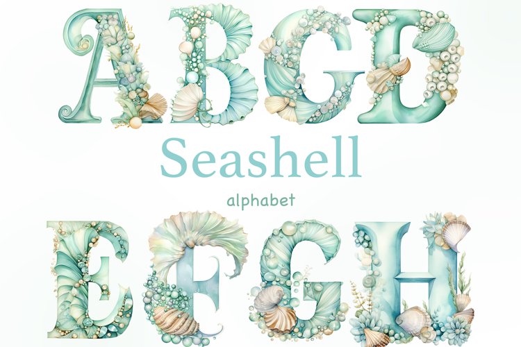 Seashell Alphabet Tote Bag - Beach Themed Canvas Bag | Perfect Gift For Shell Collectors