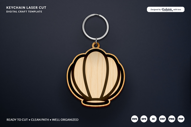 Seashell Keychain SVG - Ocean Summer Laser Cut