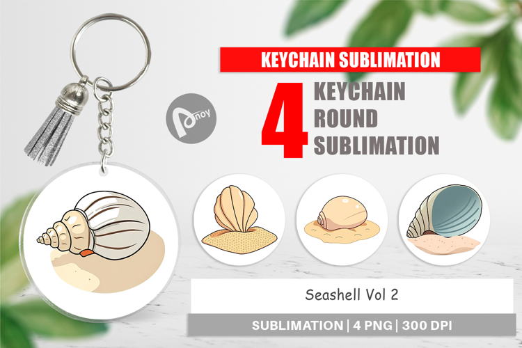 Keychain Seashell