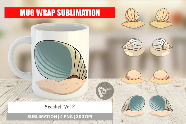 Mug Wrap Seashell example image 1