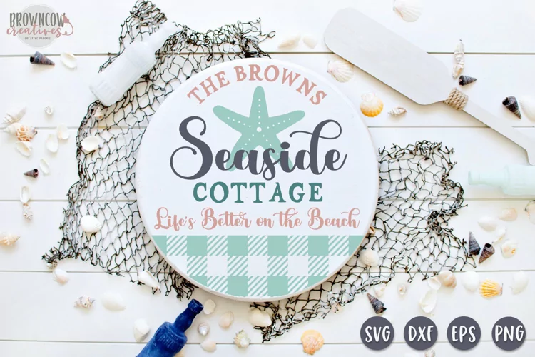 Seaside Cottage Summer Beach Sign SVG/Cut File