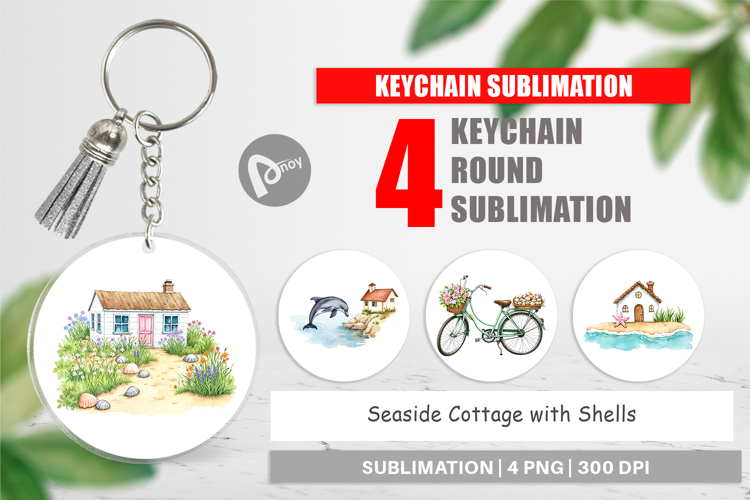 Keychain Seaside Cottage
