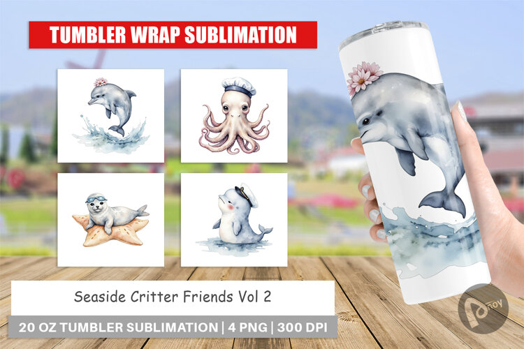 Tumbler Seaside Critter Friends example image 1