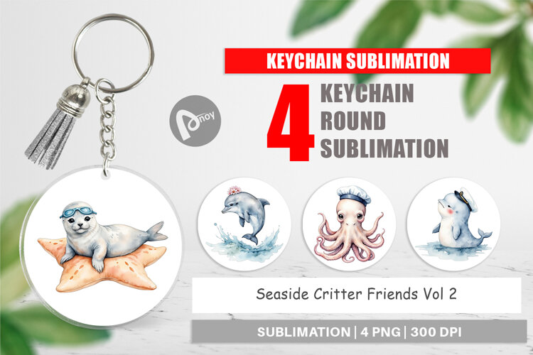 Keychain Seaside Critter Friends example image 1