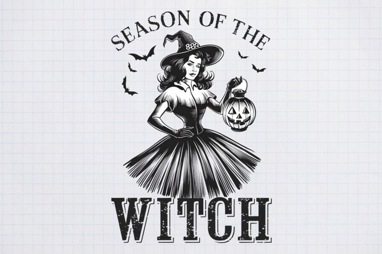 Vintage Pin-up Girls Halloween, Halloween Sublimation